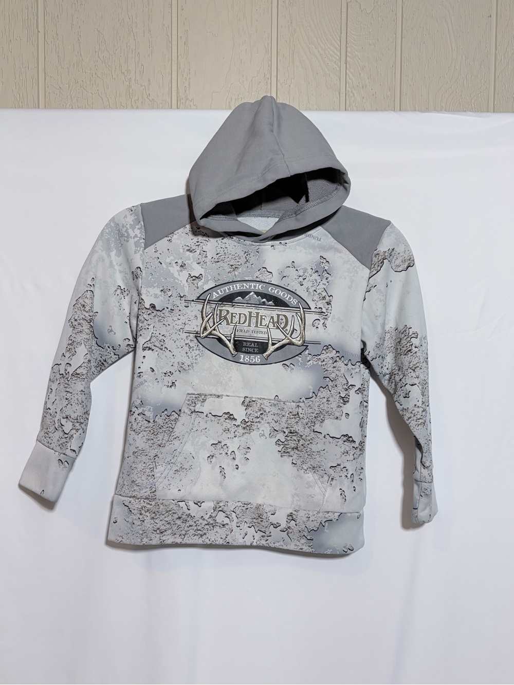 RedHead Kids' Gray Camo Hoodie Jacket size M